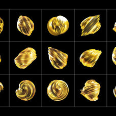 Abstract Gold 3D Shapes