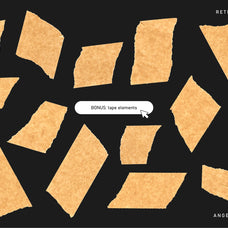 Abstract Kraft Paper Collage Kit