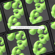 Abstract Retro Blobs Elements
