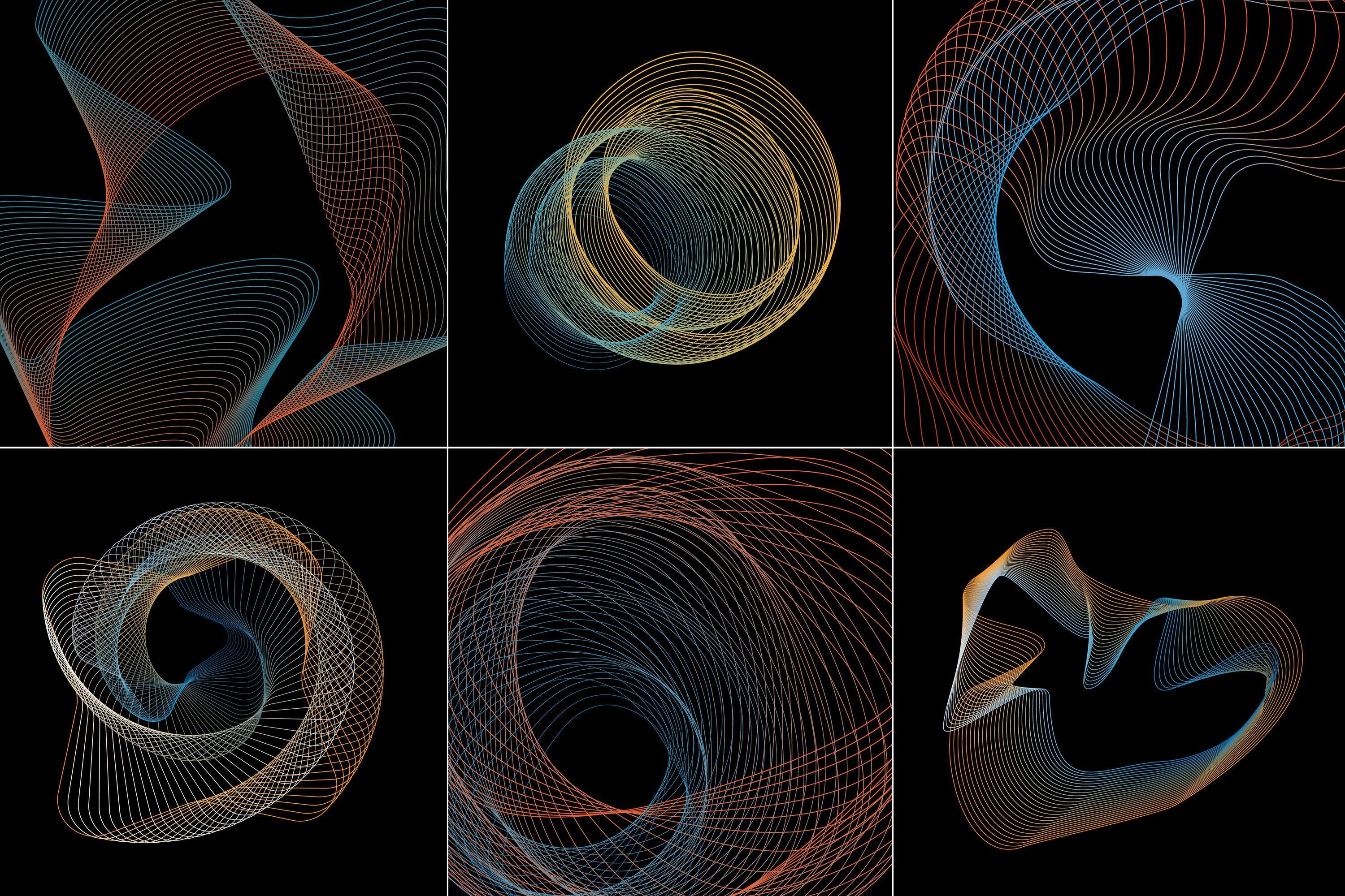 Abstract Twirls Elements Pack