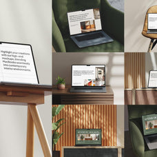 Aesthetic Interior Furniture MacBook Mockups