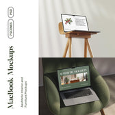 Aesthetic Interior Furniture MacBook Mockups