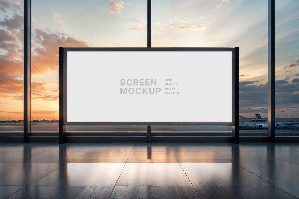 Airport Screen Mockup by Pixelbuddha