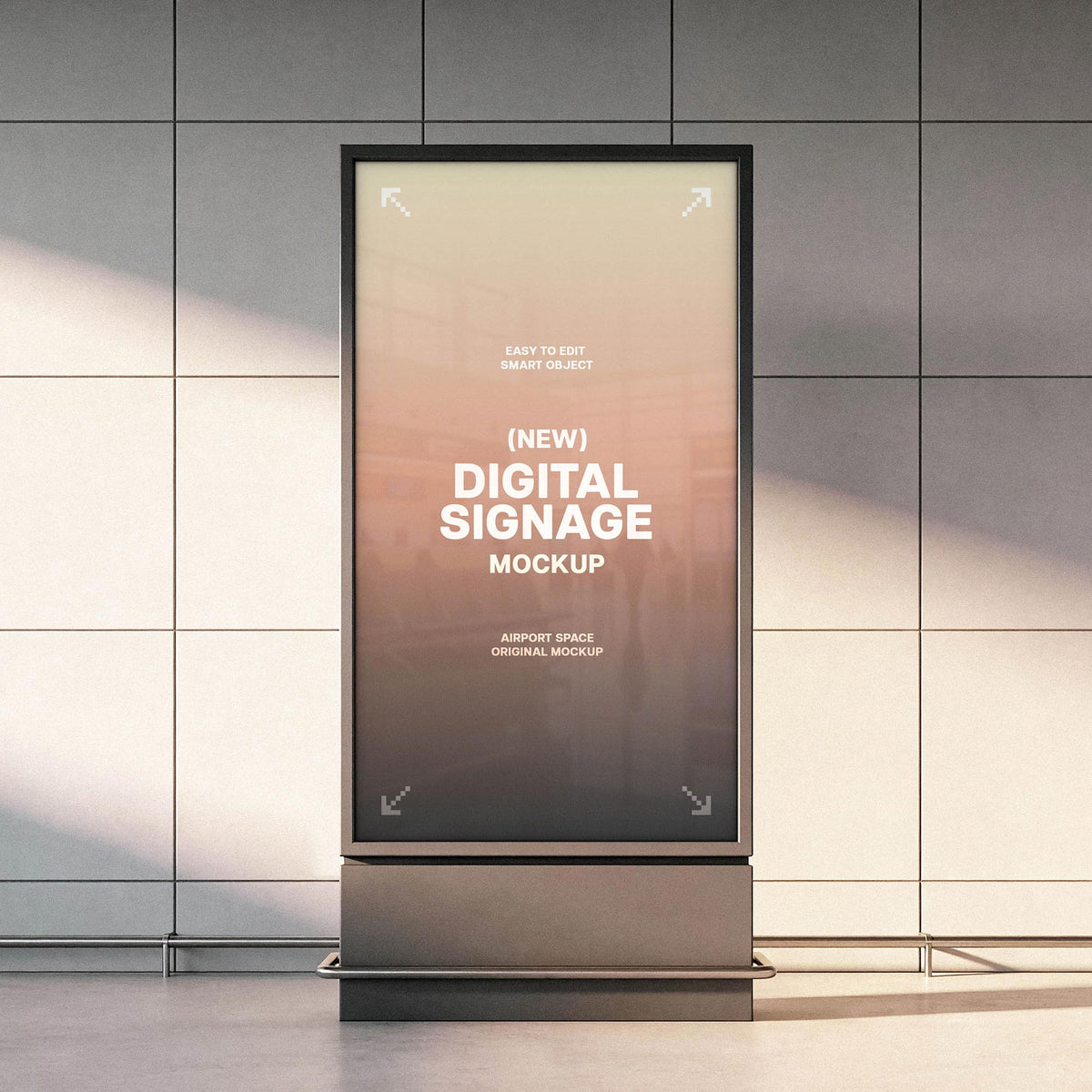 Airport Vertical Digital Signage Mockup by Pixelbuddha – Studio 2am