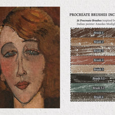 Amedeo Modigliani Procreate Kit