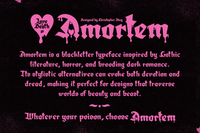 Amortem - A Lovesick Gothic Blackletter from Valentines till Halloween.