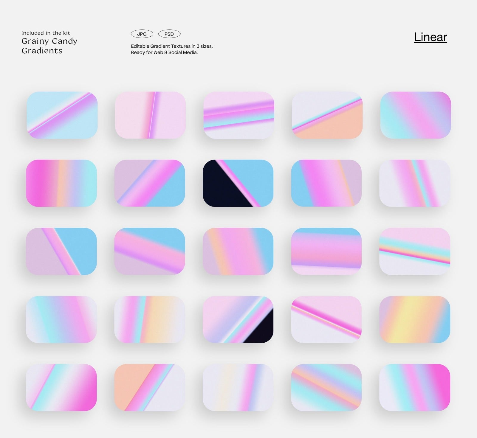 LA Candy Gradients & Shapes Bundle