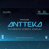 Antteka – Futuristic Stencil Font