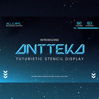 Antteka – Futuristic Stencil Font