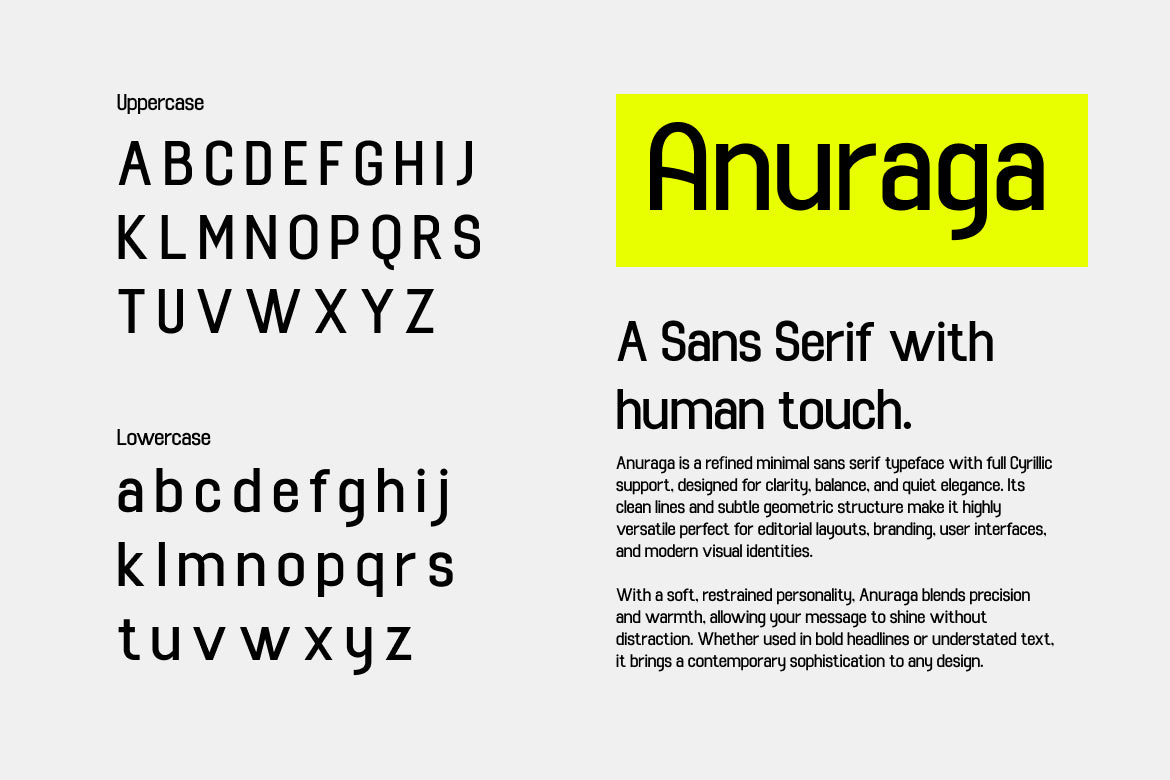 Anuraga Minimal Cyrillic Sans Serif Font by Vadova Studio, preview 2