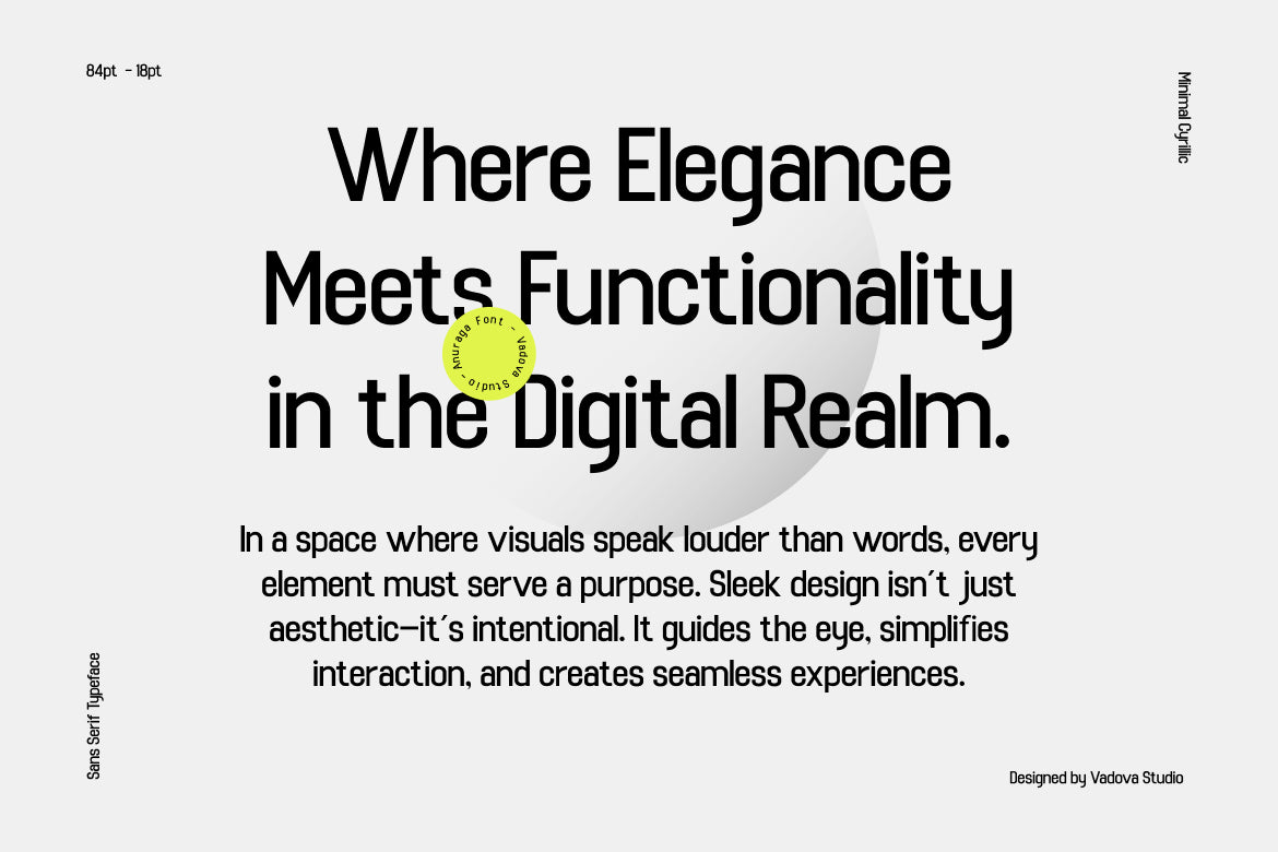 Anuraga Minimal Cyrillic Sans Serif Font by Vadova Studio, preview 3