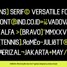 Anuraga Minimal Cyrillic Sans Serif Font by Vadova Studio, preview 5