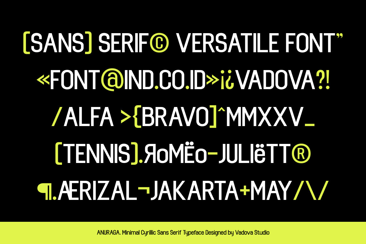 Anuraga Minimal Cyrillic Sans Serif Font by Vadova Studio, preview 5
