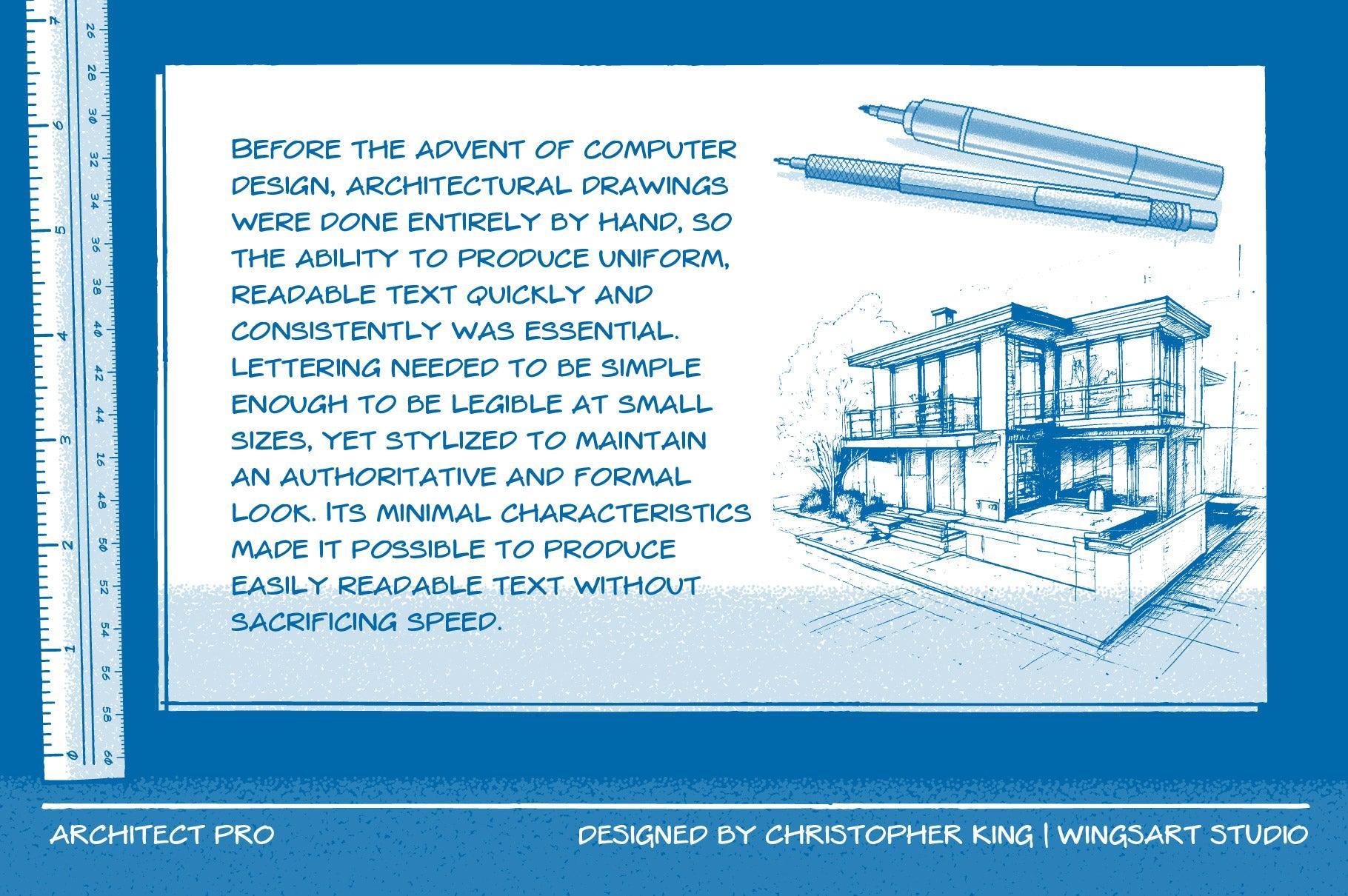 Architect Pro: Handwriting Font