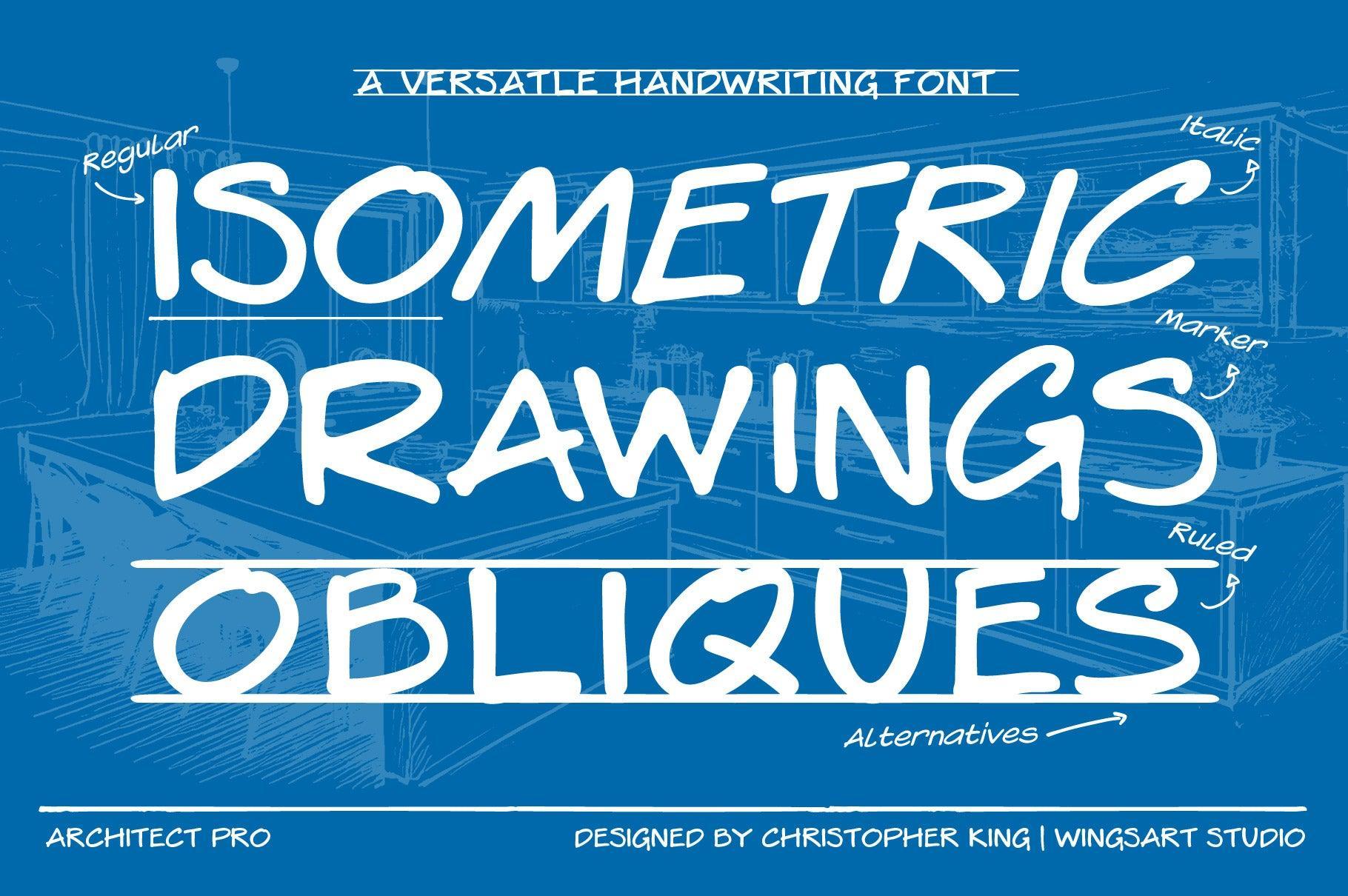 Architect Pro: Handwriting Font
