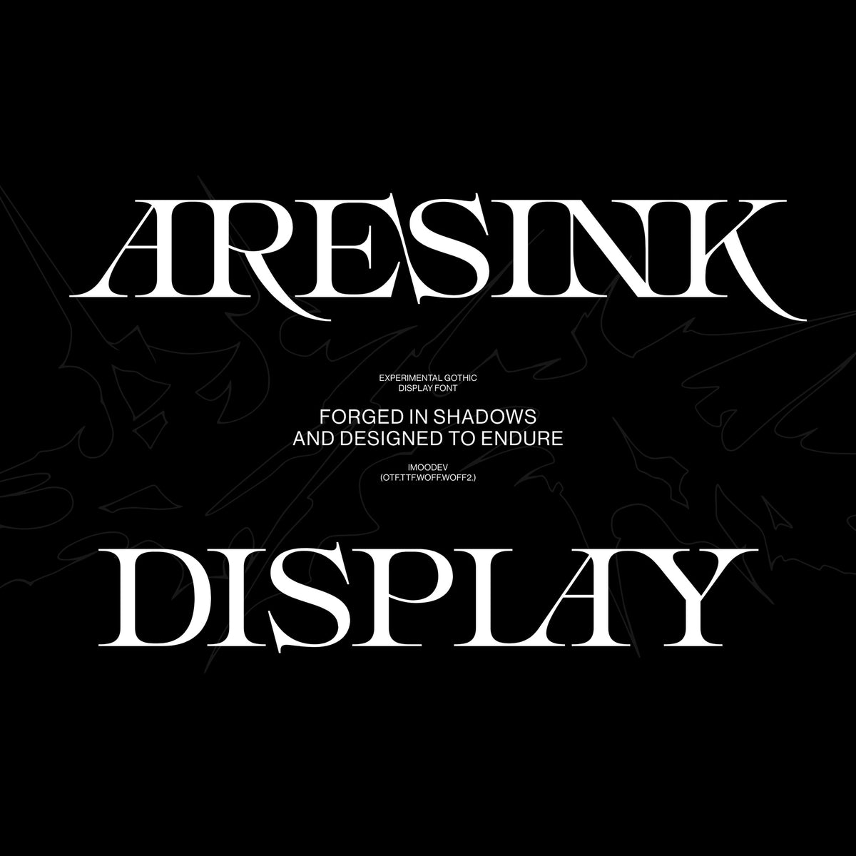 Aresink - Experimental Gothic Font by Imoodev, preview 1