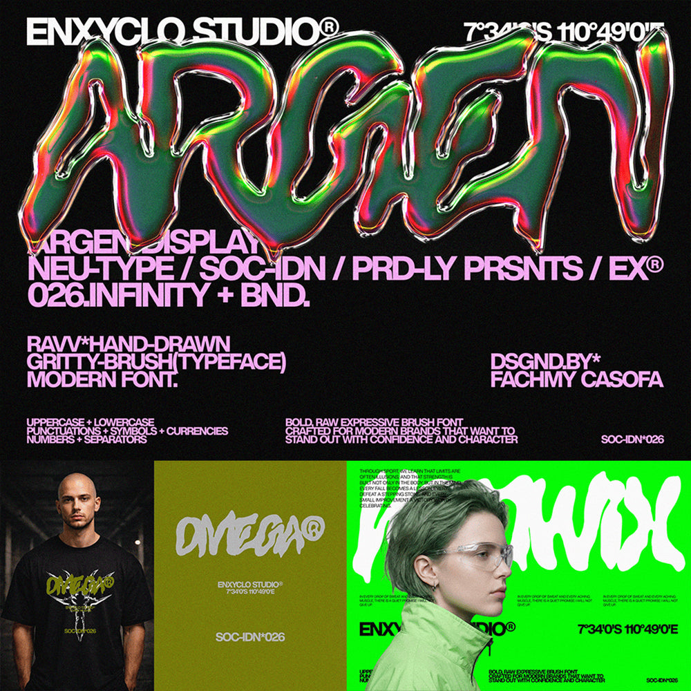 ARGEN — Raw Industrial Font by Enxyclo Studio