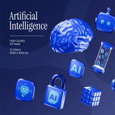 Artificial Intelligence 3D Illustrations