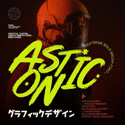 ASTONIC — Raw Brush Font