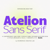 Atelion - Modern Geometric Sans Serif Font