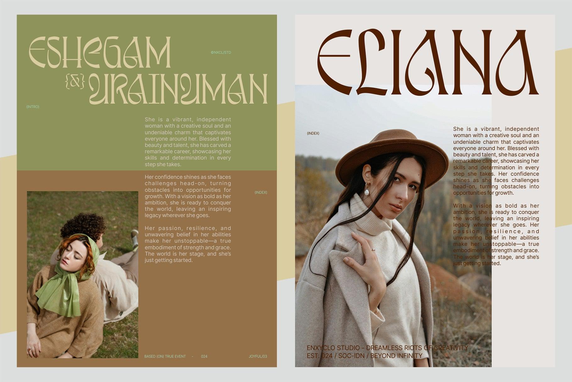 Awsirnam - Aesthetic Serif Font