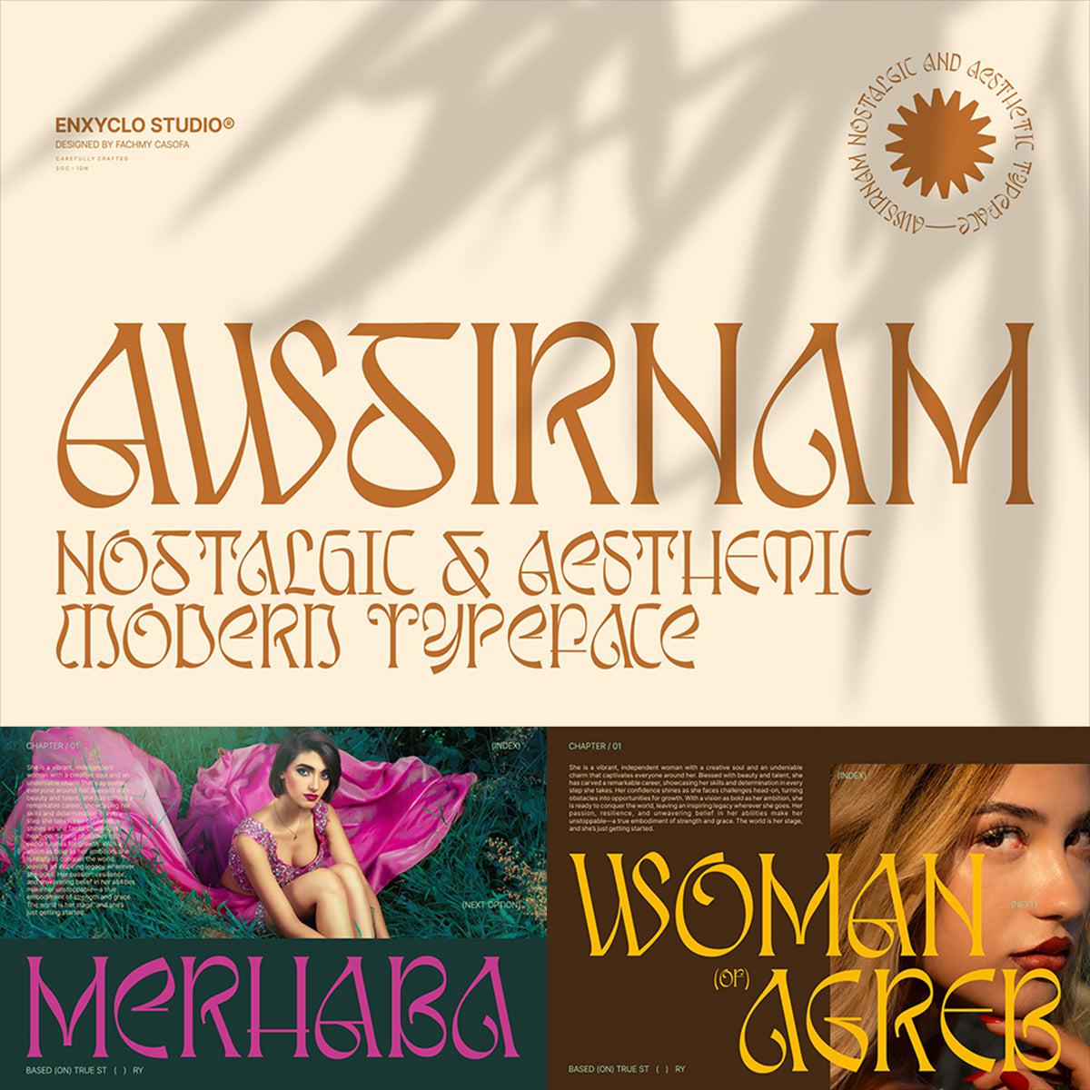 Awsirnam - Aesthetic Serif Font