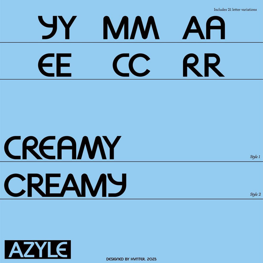 Azyle Typeface by HVNTER – Studio 2am