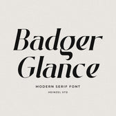 Badger Glance Modern Serif Font