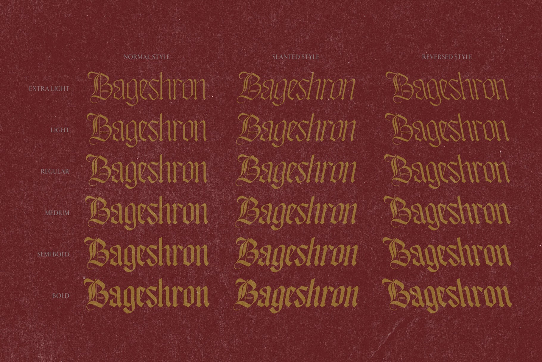 Bageshron - Blackletter Font Family