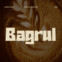 Bagrul - Paper Cut Display Font