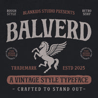 Balverd a Vintage Style Typeface