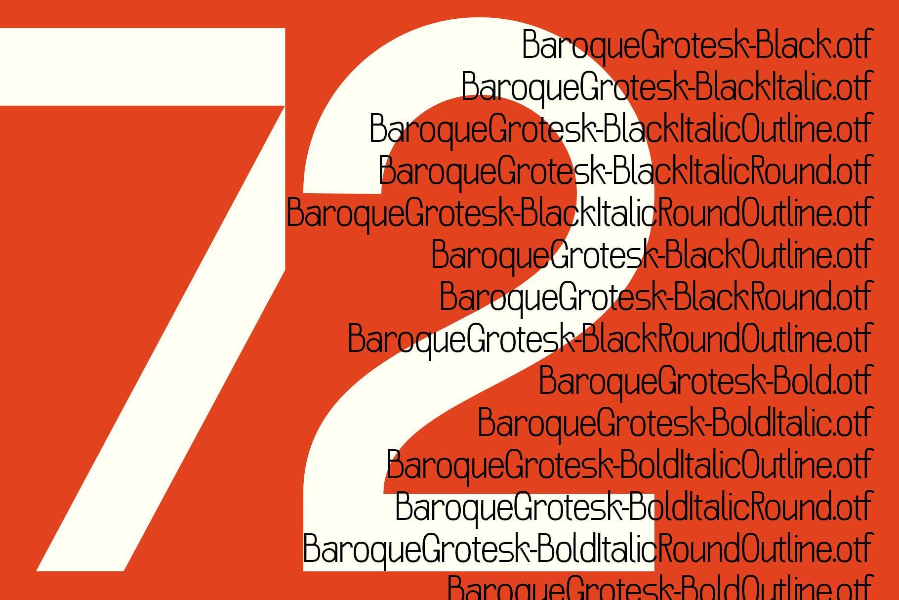 Baroque Grotesk Typeface (72 Fonts)