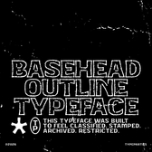 Basehead Outline - Rough Display Font