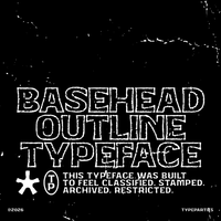 Basehead Outline - Rough Display Font