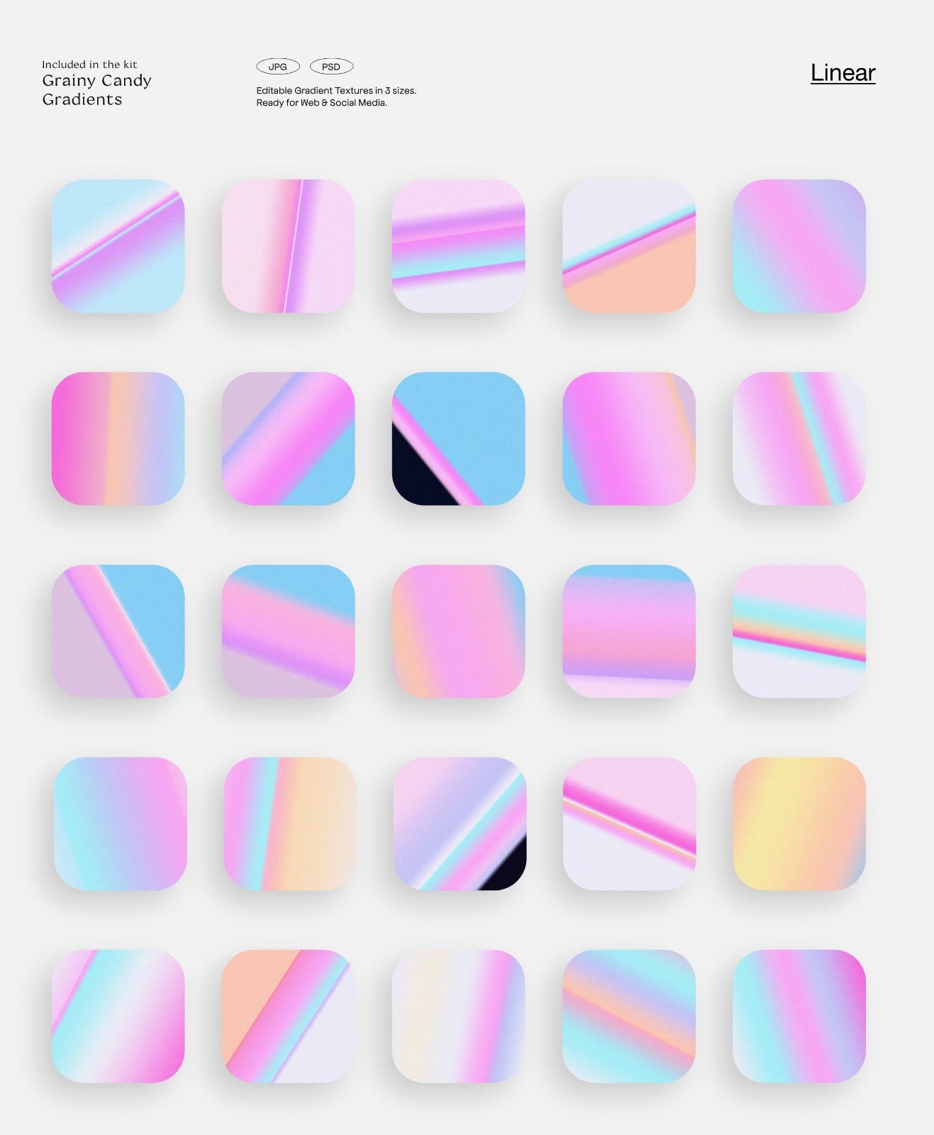 LA Candy Gradients & Shapes Bundle