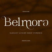 Belmora Elegant Luxury Serif Typeface Font