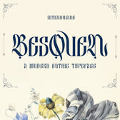 Besquen Modern Gothic Typeface Font