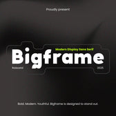 Bigframe Modern Display Sans Serif Font