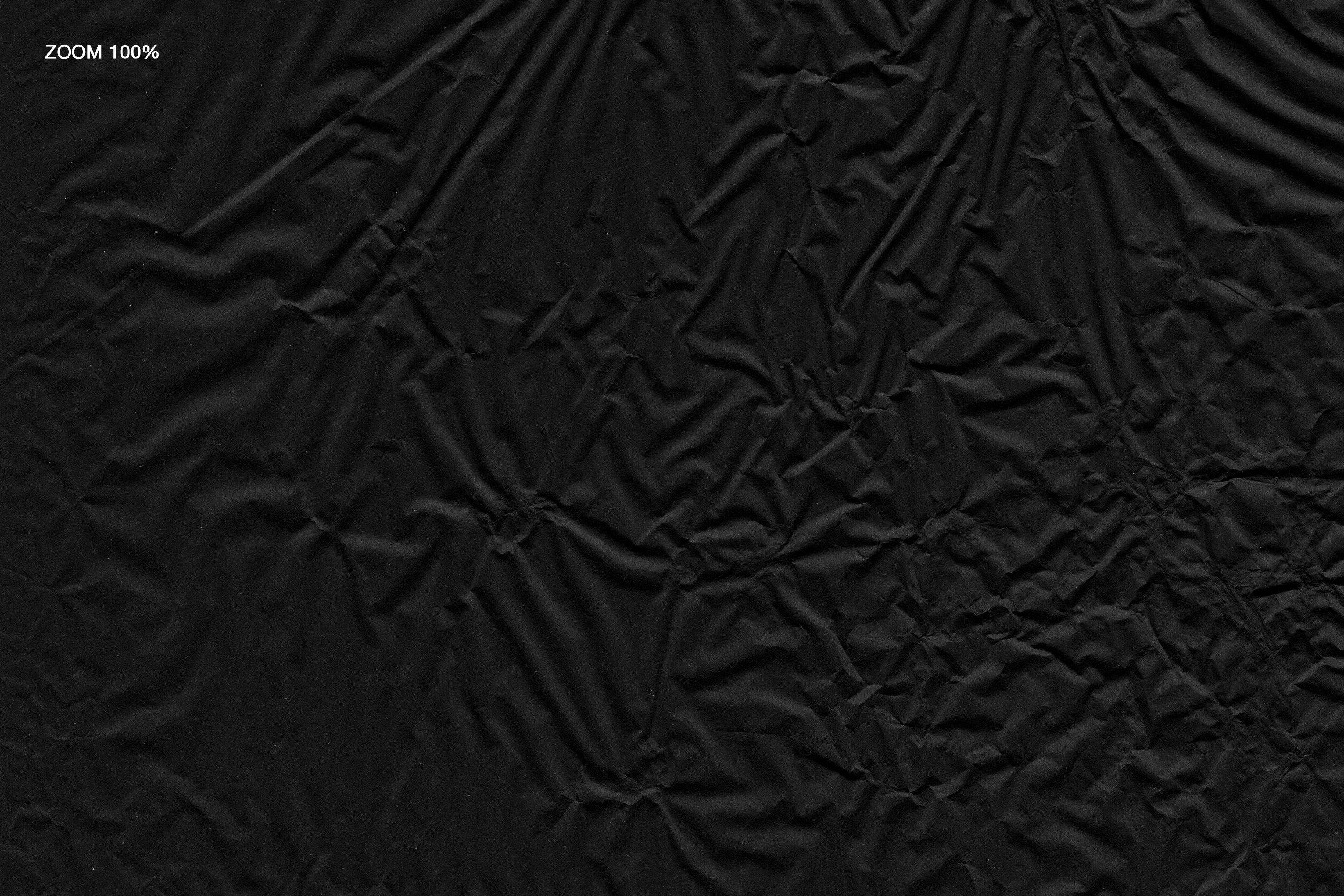 Black Crumpled Paper Textures