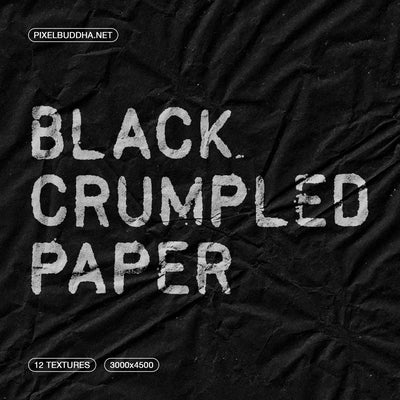 Black Crumpled Paper Textures