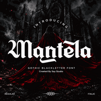 Blackletter Gothic Display Font - Mantela