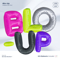 Blo-Up 3D Font Set