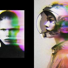 Blur Glitch Photo Effect