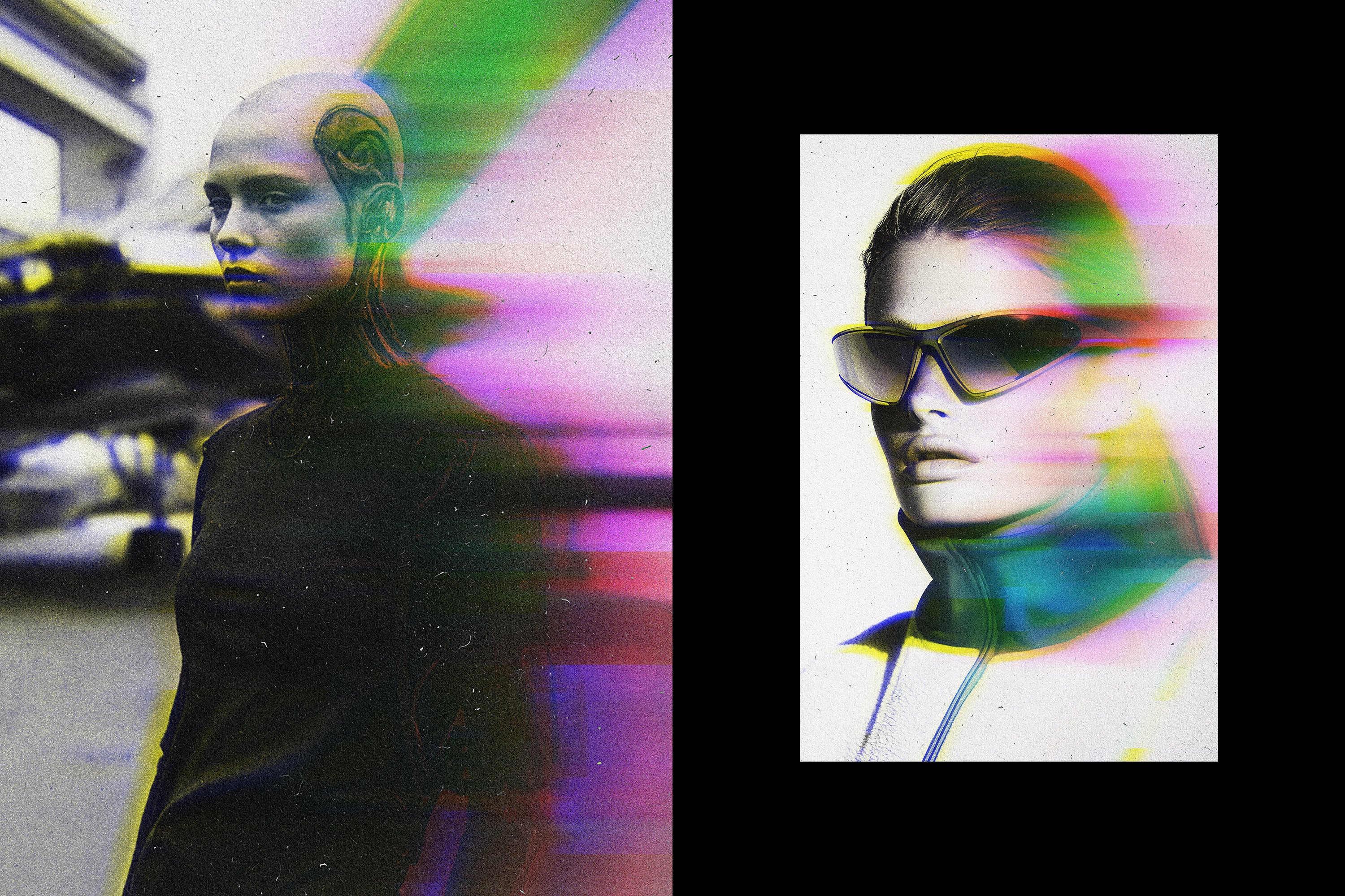 Blur Glitch Photo Effect