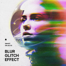 Blur Glitch Photo Effect