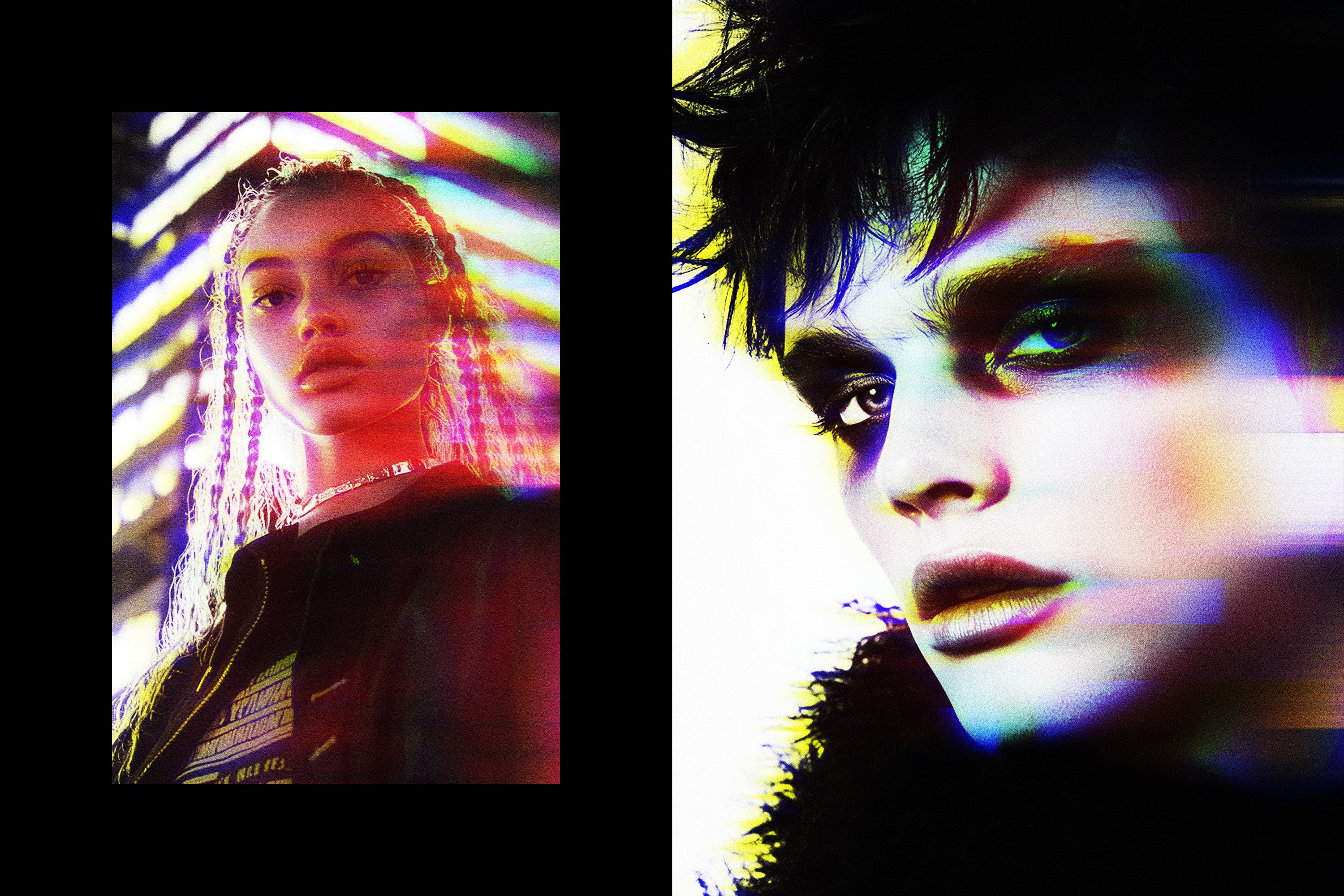 Blurred Glitch Photo Effect