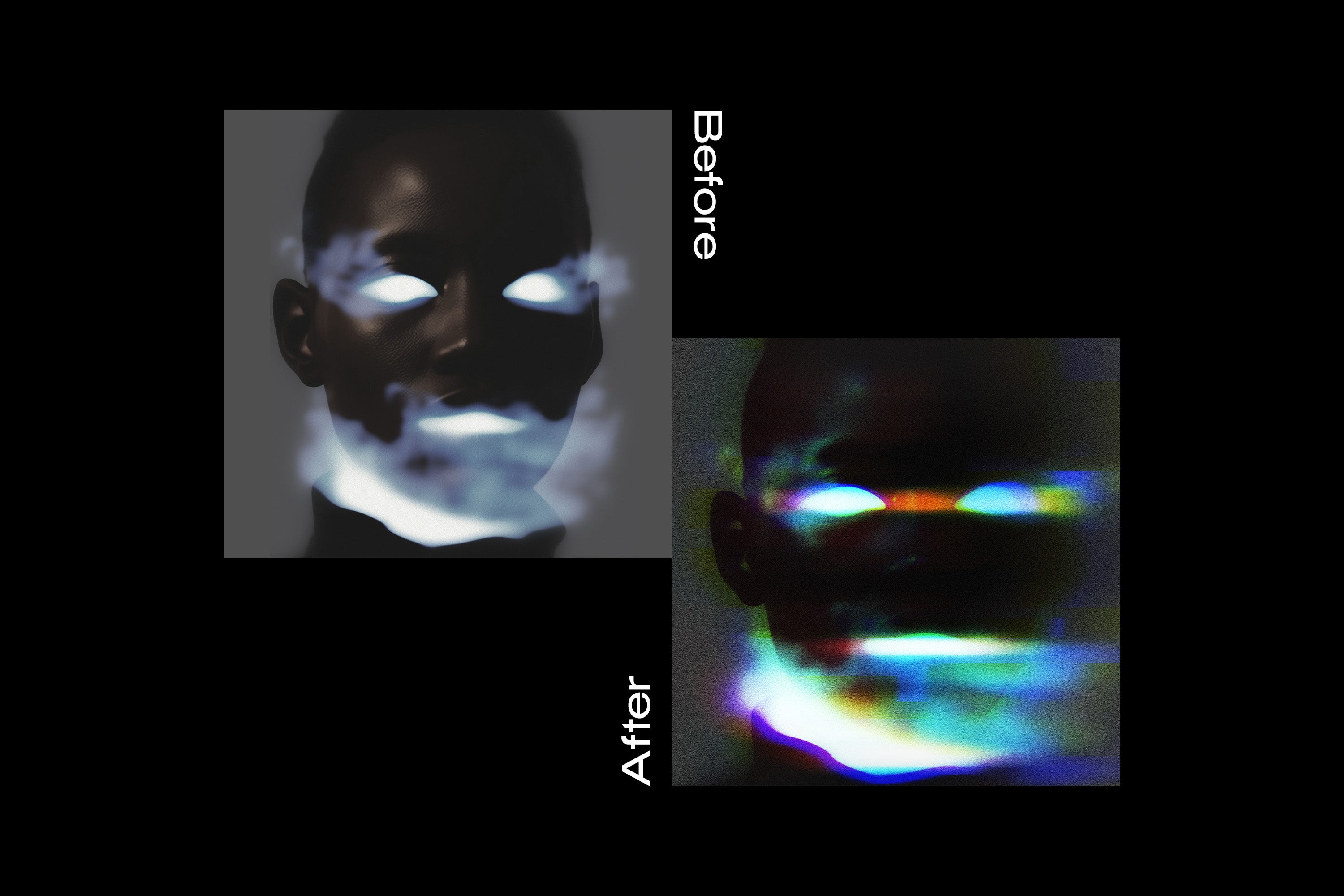 Blurred Glitch Photo Effect