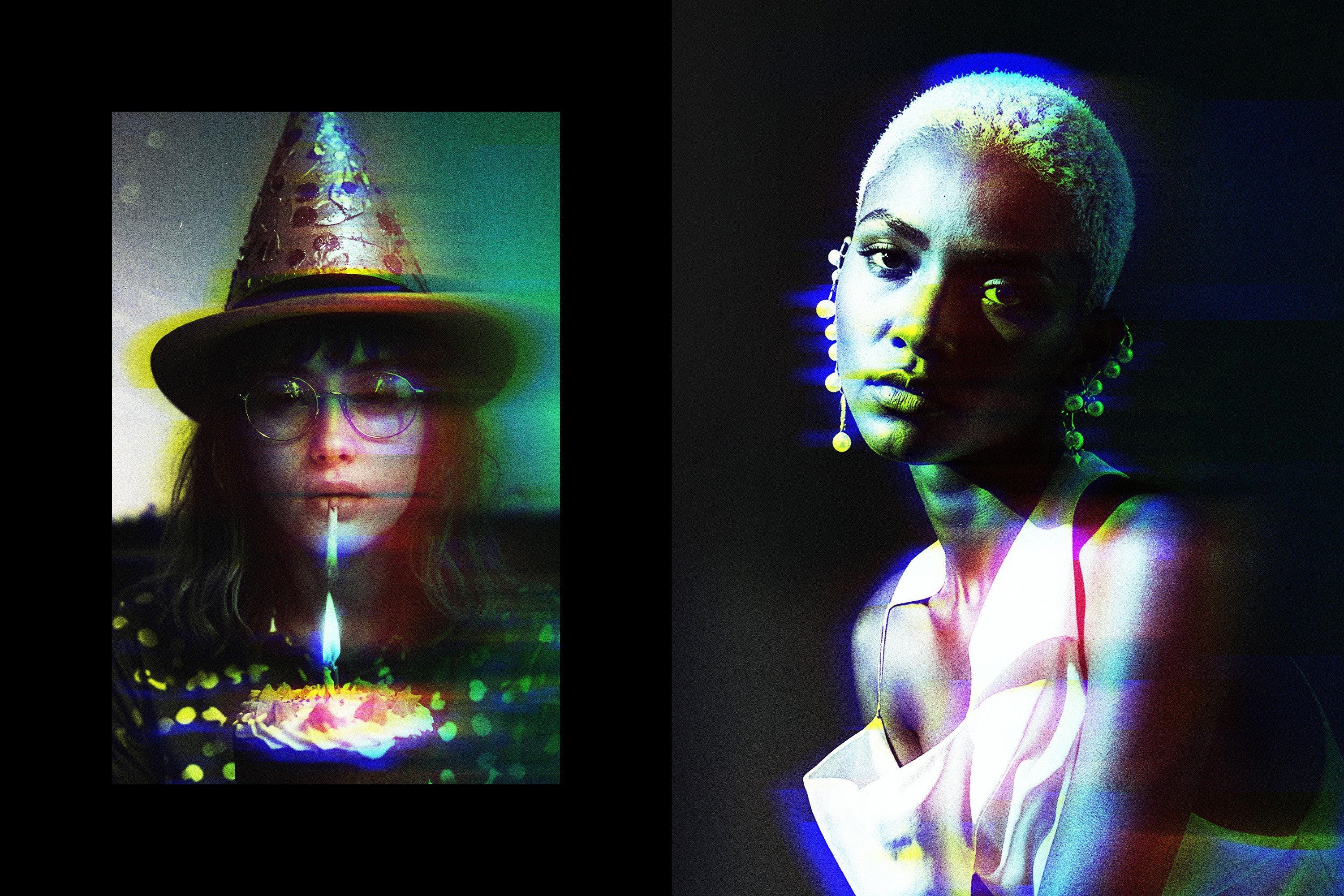 Blurred Glitch Photo Effect