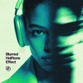 Blurred Halftone Photo Effect