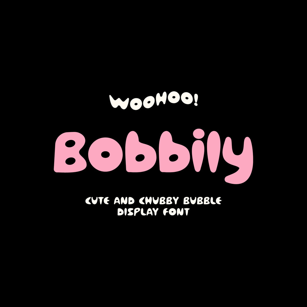 Bobbily - Cute Bubble Font by Imoodev, preview 1